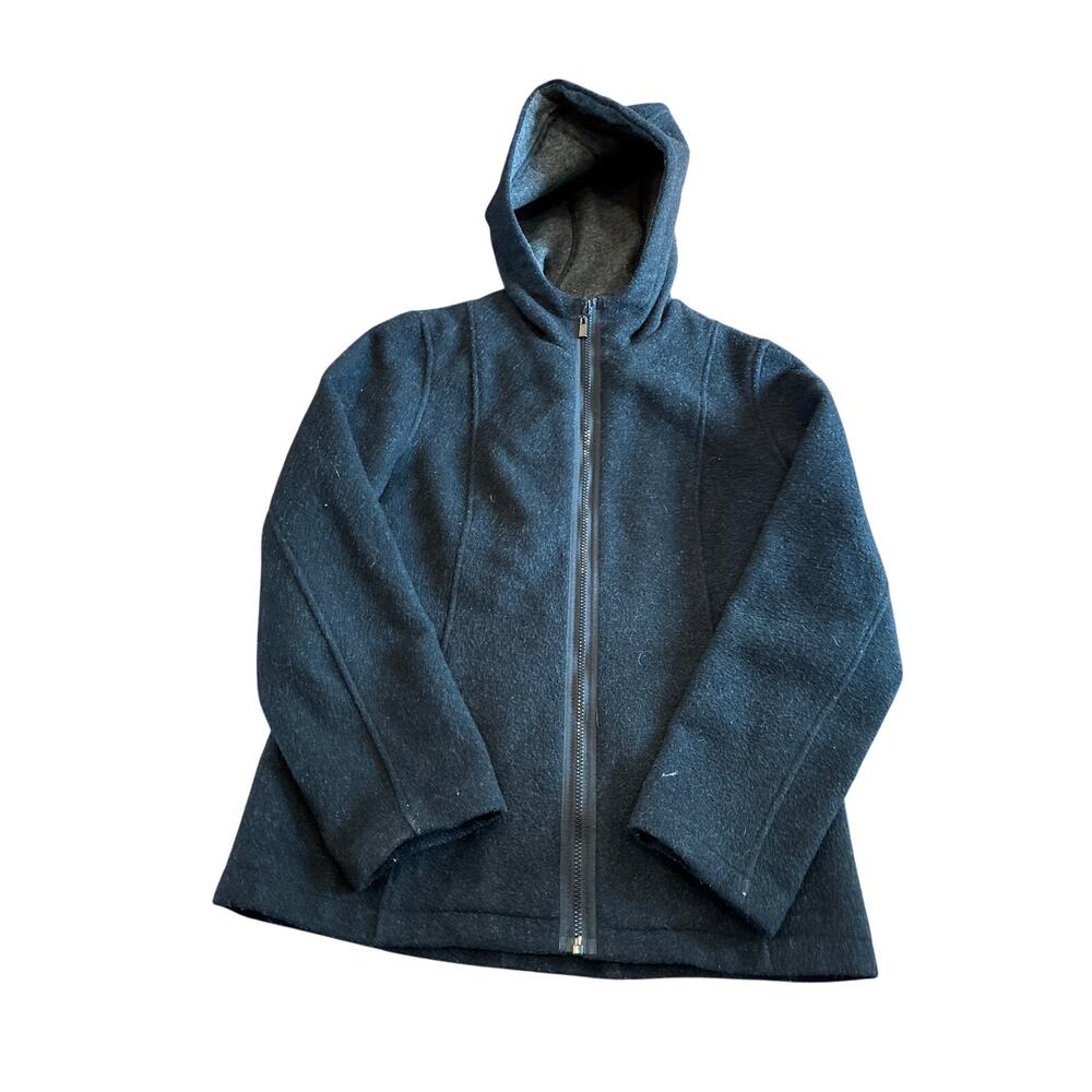 Braetan wool hooded jacket medium black and grey